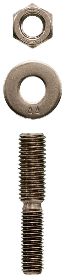 Redukční kolík M12/M8 R z nerezové oceli