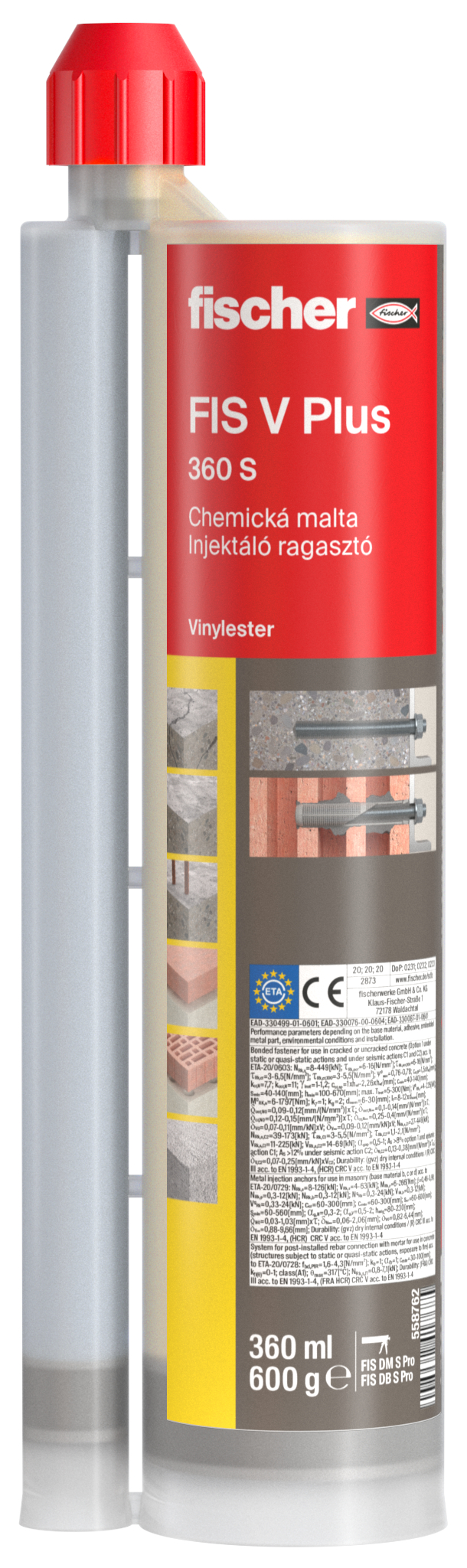 Chemická kotva V Plus 360 S 558762