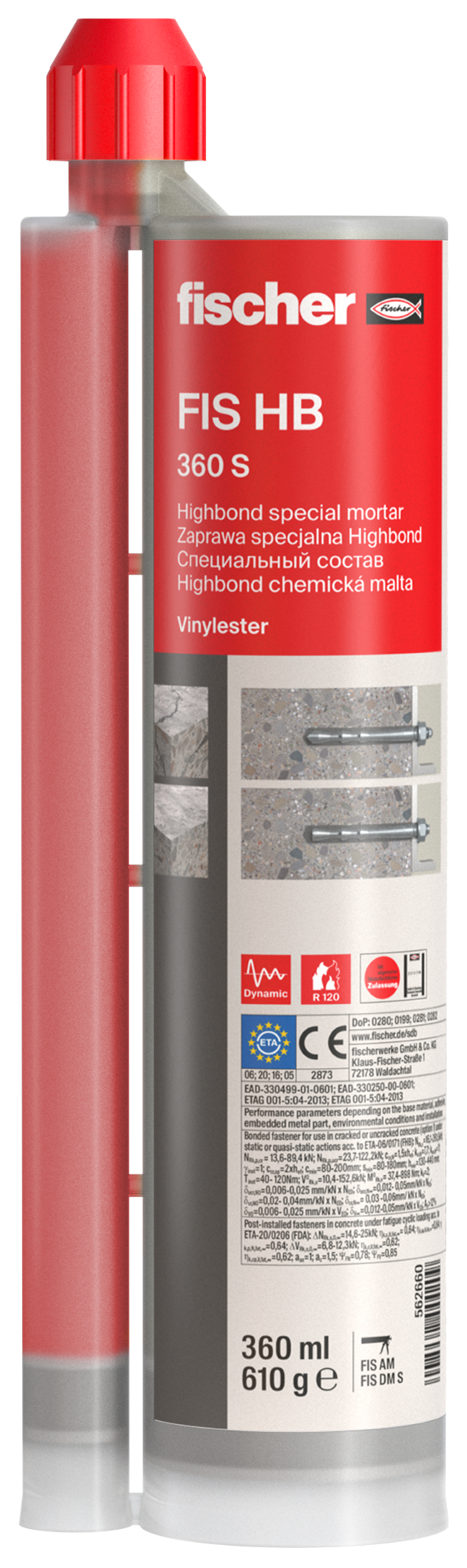 Chemická kotva HB 360 S 562660