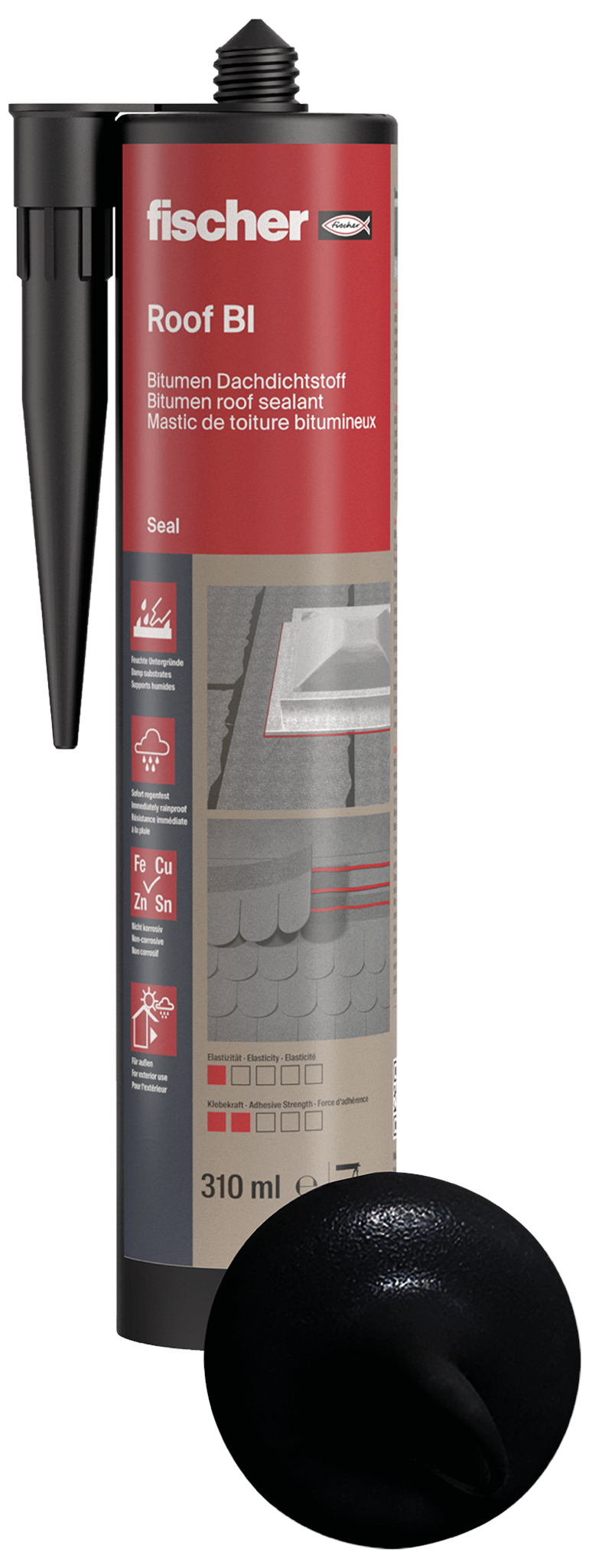 Tmel střešní bitumenový DD černý (310ml)