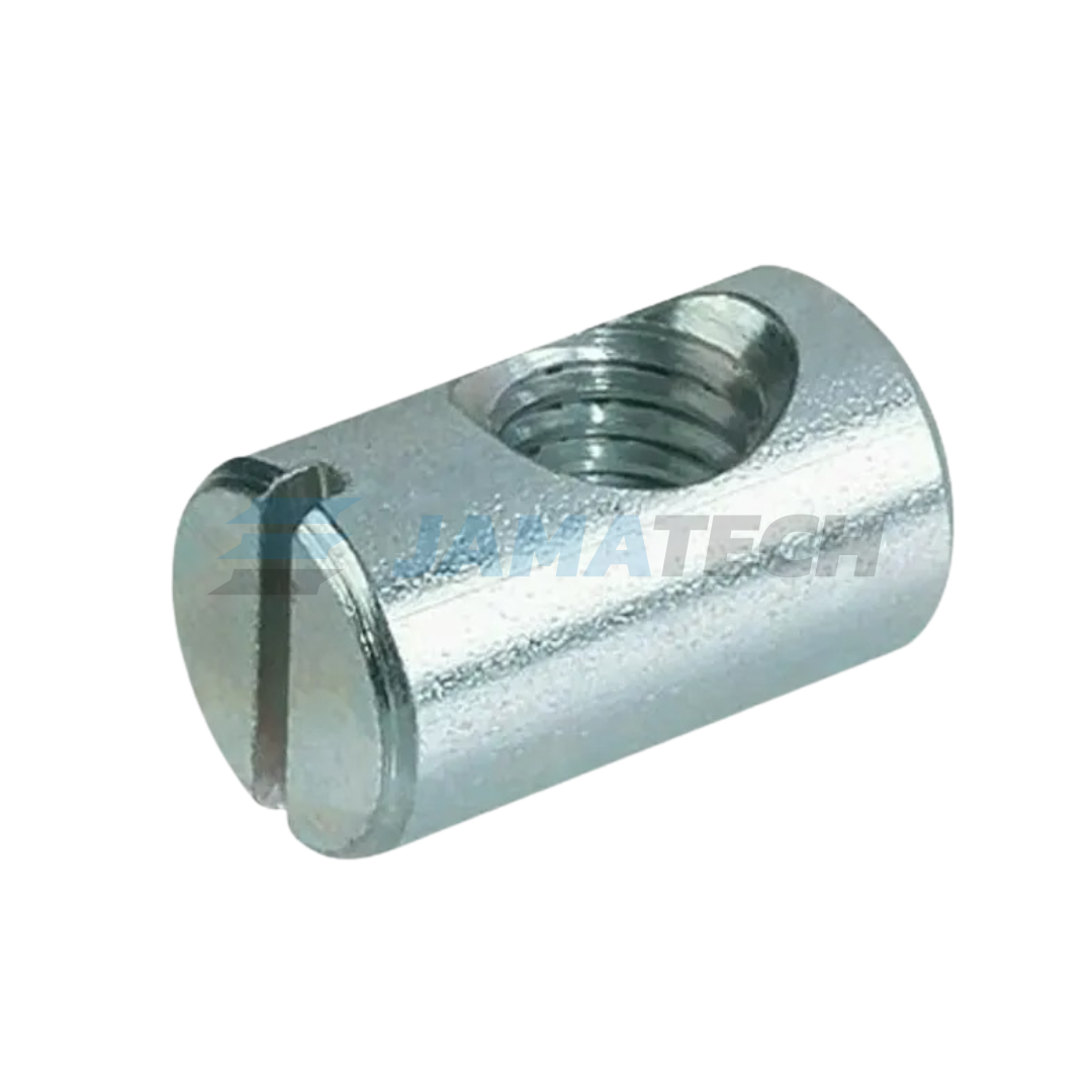 Matice nábytková válcová 6x10x14 ZB vyosená