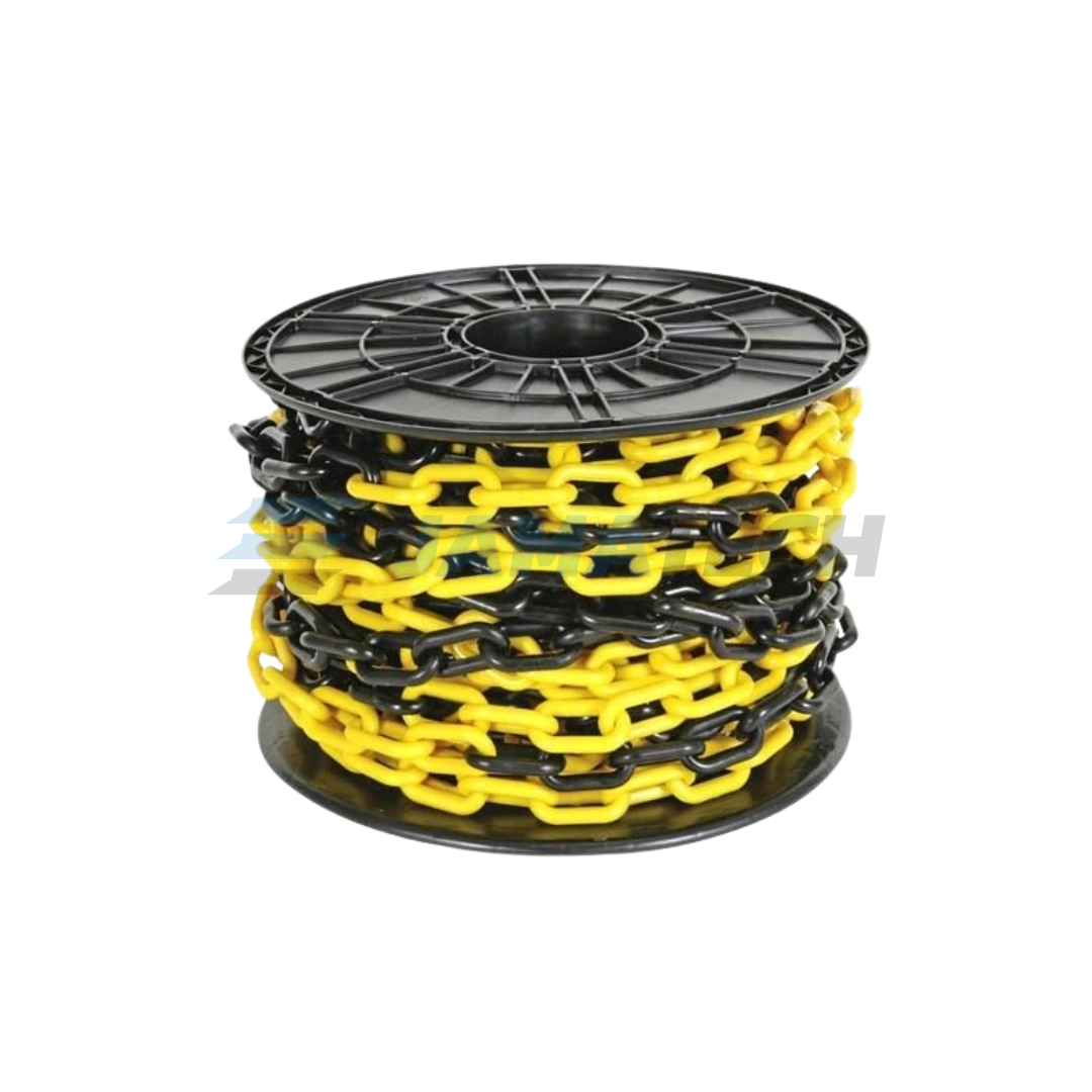 Řetěz plast 6mm žluto-černý svazek 30m
